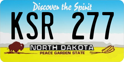 ND license plate KSR277