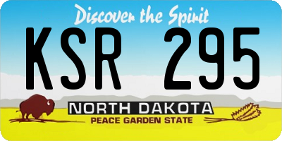 ND license plate KSR295