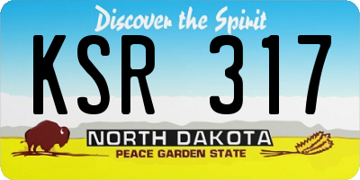 ND license plate KSR317