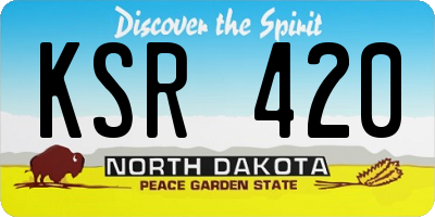 ND license plate KSR420