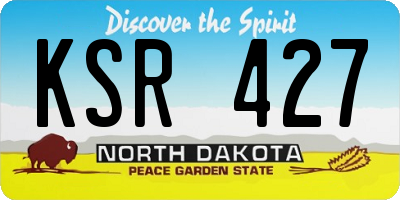 ND license plate KSR427