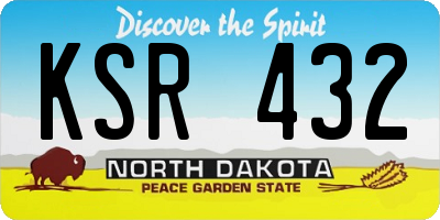 ND license plate KSR432