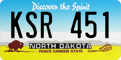 ND license plate KSR451
