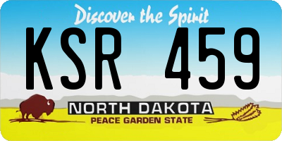 ND license plate KSR459