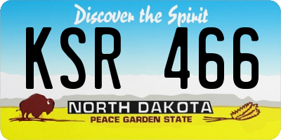 ND license plate KSR466