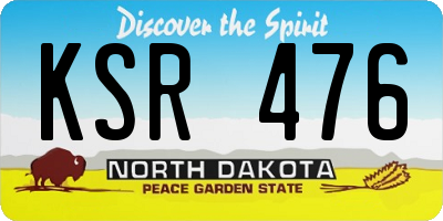 ND license plate KSR476