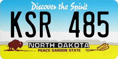 ND license plate KSR485