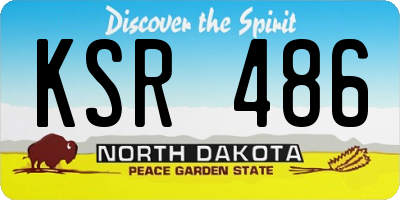ND license plate KSR486