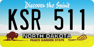 ND license plate KSR511