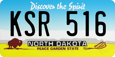 ND license plate KSR516