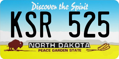ND license plate KSR525