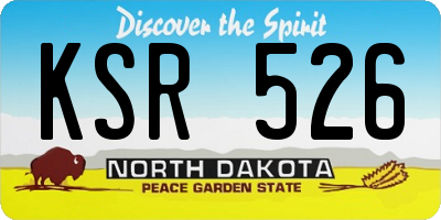 ND license plate KSR526