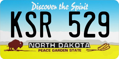 ND license plate KSR529