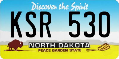 ND license plate KSR530