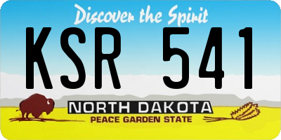 ND license plate KSR541