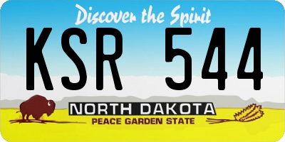 ND license plate KSR544