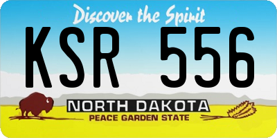 ND license plate KSR556