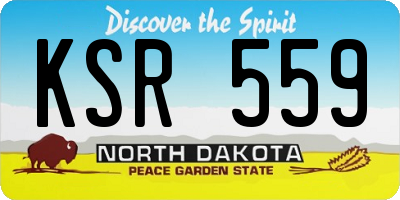 ND license plate KSR559