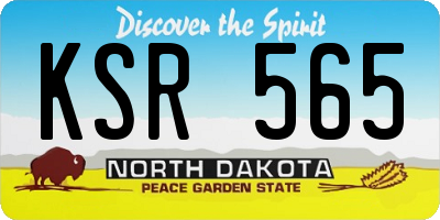 ND license plate KSR565