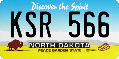 ND license plate KSR566