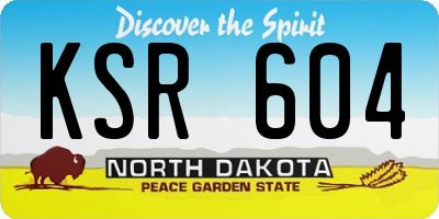 ND license plate KSR604