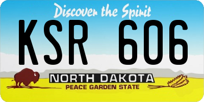 ND license plate KSR606