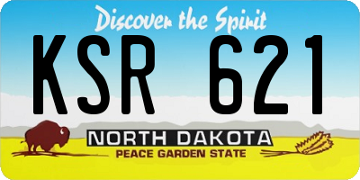 ND license plate KSR621
