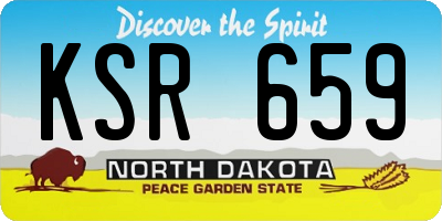 ND license plate KSR659