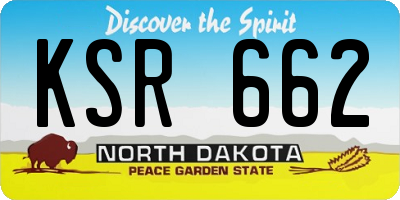 ND license plate KSR662