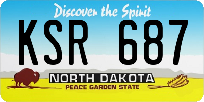 ND license plate KSR687
