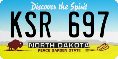 ND license plate KSR697