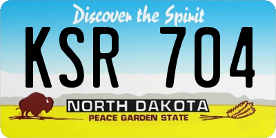 ND license plate KSR704