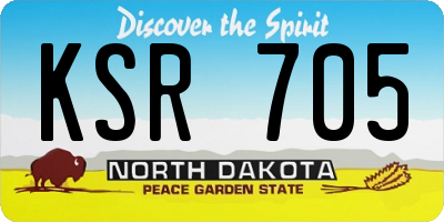 ND license plate KSR705