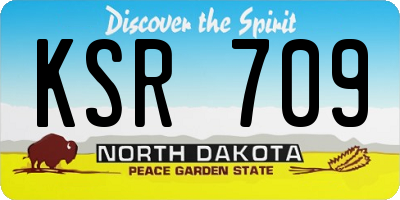 ND license plate KSR709