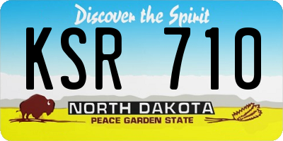 ND license plate KSR710