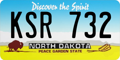 ND license plate KSR732