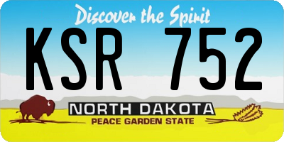 ND license plate KSR752