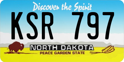 ND license plate KSR797