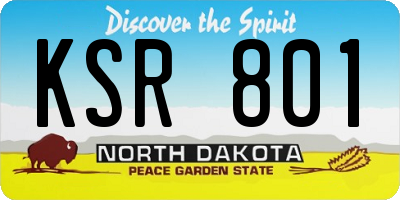 ND license plate KSR801