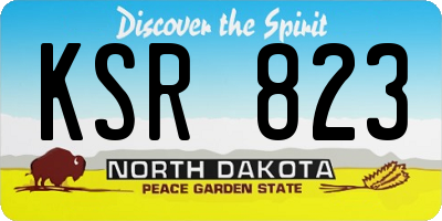 ND license plate KSR823