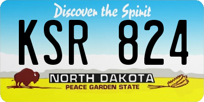 ND license plate KSR824