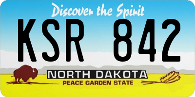 ND license plate KSR842