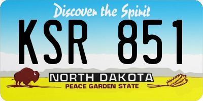 ND license plate KSR851
