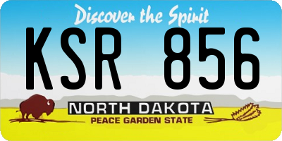 ND license plate KSR856