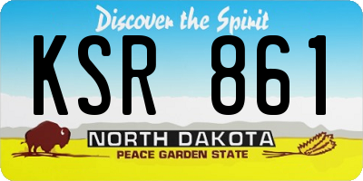 ND license plate KSR861