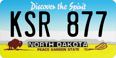 ND license plate KSR877