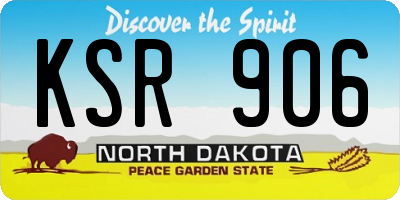 ND license plate KSR906