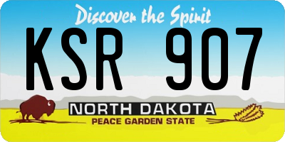 ND license plate KSR907