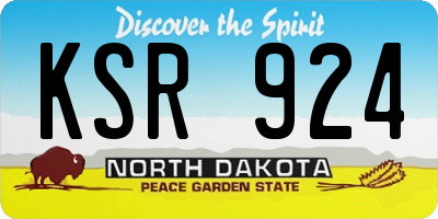 ND license plate KSR924