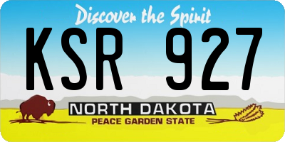 ND license plate KSR927